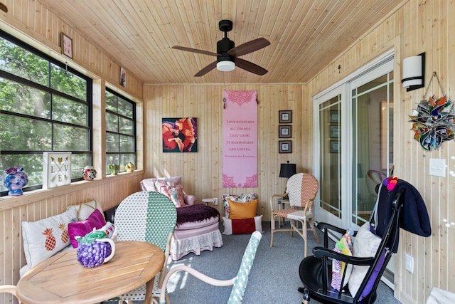 8447 Morgan Ln, Eden Prairie, MN 55347 - sunroom featuring ceiling fan