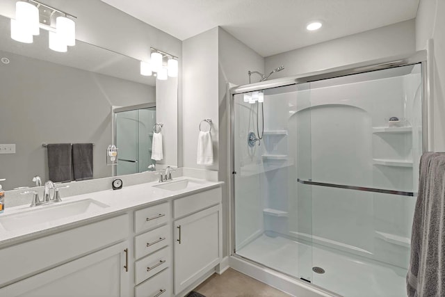 14145 Aberdeen Way, Rosemount, MN 55068 - full bathroom with a stall shower and double vanity