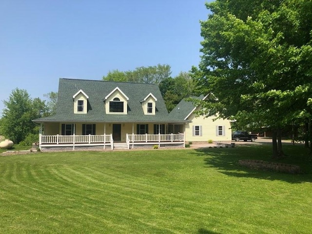 1757 325th Ave, West Sweden Twp, WI 54837 - view of front facade with covered porch and a front lawn