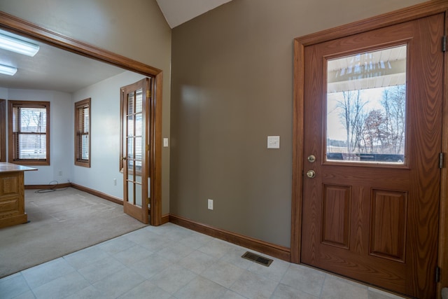 1757 325th Ave, West Sweden Twp, WI 54837 - foyer with light carpet and lofted ceiling