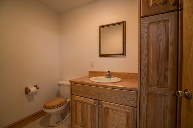 1757 325th Ave, West Sweden Twp, WI 54837 - half bath featuring vanity and tile patterned flooring
