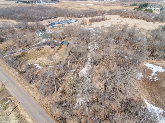 1757 325th Ave, West Sweden Twp, WI 54837 - aerial view of property's location with rural landscape