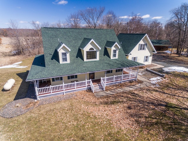 1757 325th Ave, West Sweden Twp, WI 54837 - view of front of house featuring a porch and a shingled roof