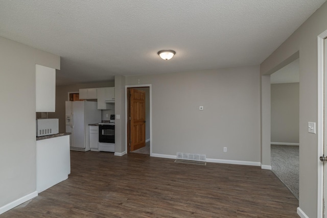 269 Chestnut St, Ellsworth, WI 54011 - unfurnished living room featuring dark wood-type flooring and a textured ceiling