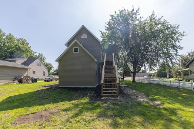 269 Chestnut St, Ellsworth, WI 54011 - back of property featuring stairs