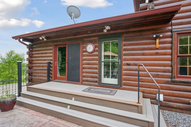 70824 227th St, Dassel Twp, MN 55325 - entrance to property with log siding