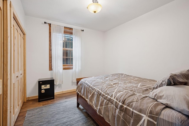 70824 227th St, Dassel Twp, MN 55325 - bedroom with wood finished floors and a closet
