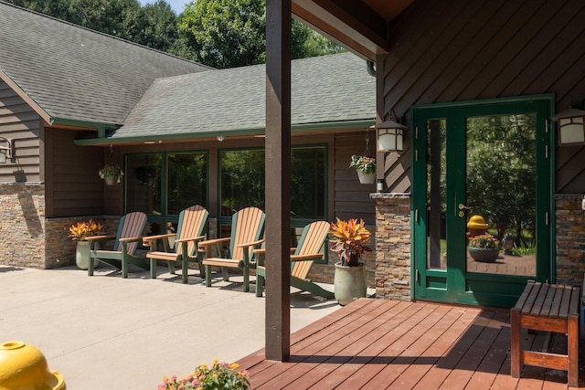 175 6th Ln NE, Oronoco, MN 55960 - wooden deck with a patio area