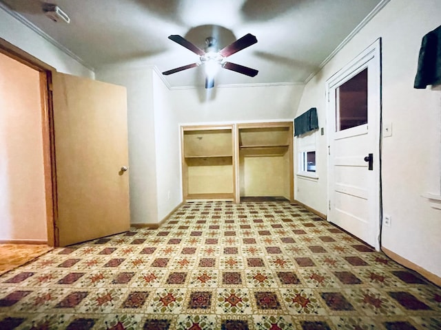 223 4th St, Virginia, MN 55792 - entryway featuring crown molding and ceiling fan