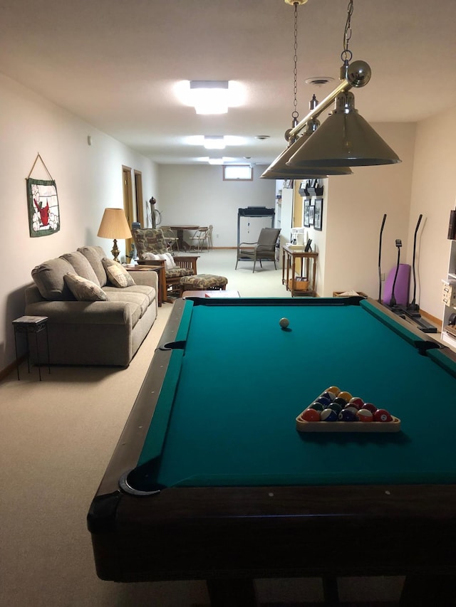 11160 Ottertail Point Dr NW, Cass Lake, MN 56633 - game room with carpet and billiards table