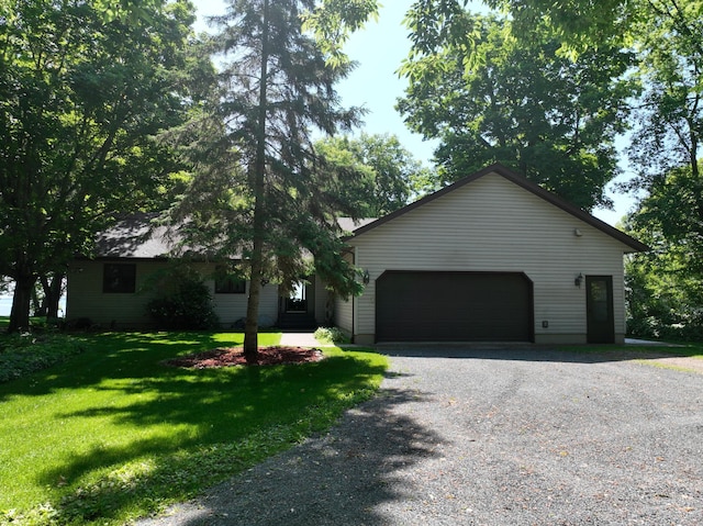 11160 Ottertail Point Dr NW, Cass Lake, MN 56633 - view of front facade featuring a front yard and gravel driveway