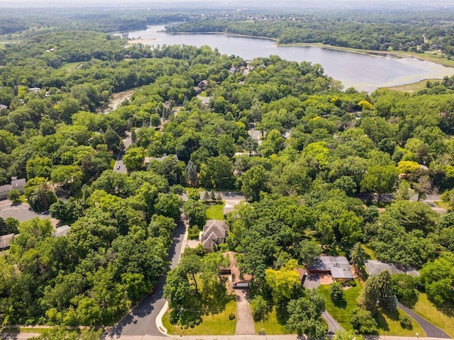 7651 86th St, Bloomington, MN 55438 - drone / aerial view of a nearby body of water and a forest