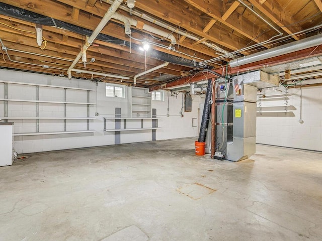 7651 86th St, Bloomington, MN 55438 - basement featuring heating unit and electric panel