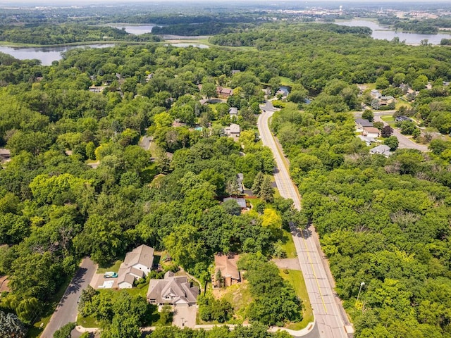7651 86th St, Bloomington, MN 55438 - aerial view of a nearby body of water and a forest