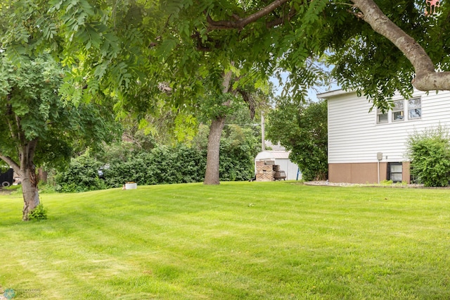 101 3rd Ave SW, Lidgerwood, ND 58053 - view of green lawn with a storage unit