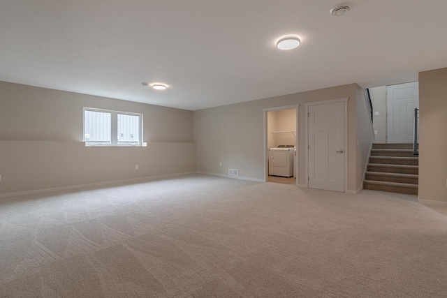 2216 Lake Ave, New Ulm, MN 56073 - empty room featuring stairs and light carpet