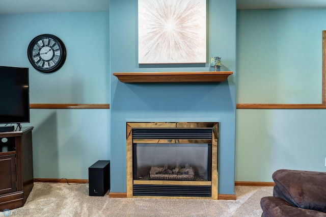 152 17th Ave W, West Fargo, ND 58078 - detailed view of carpet floors and a glass covered fireplace