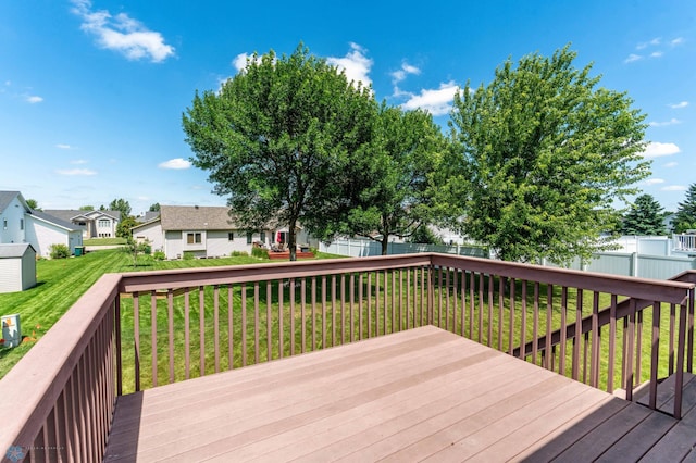152 17th Ave W, West Fargo, ND 58078 - deck featuring a residential view and a fenced backyard