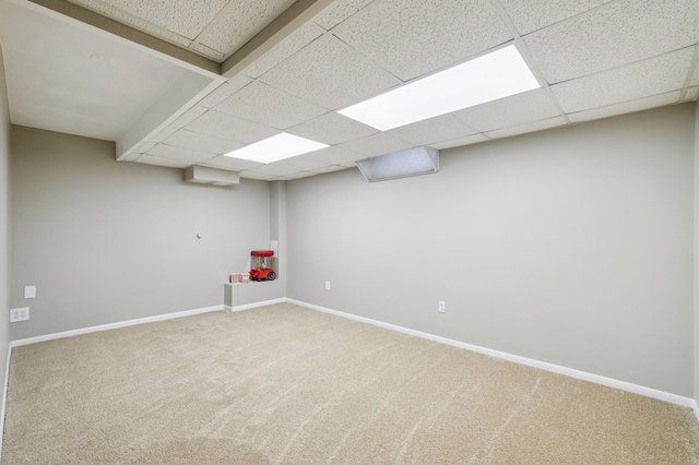 1215 Palace Ave, Saint Paul, MN 55105 - finished below grade area with carpet floors and a drop ceiling
