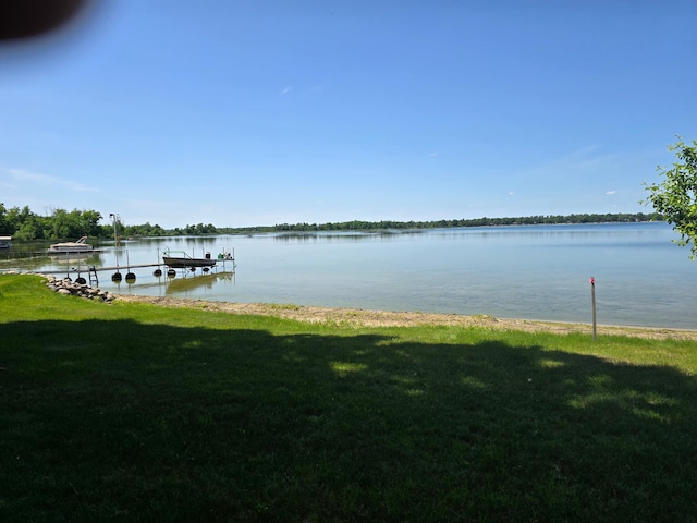 43585 Hidden Trl, Ottertail, MN 56571 - dock area with a yard and a water view