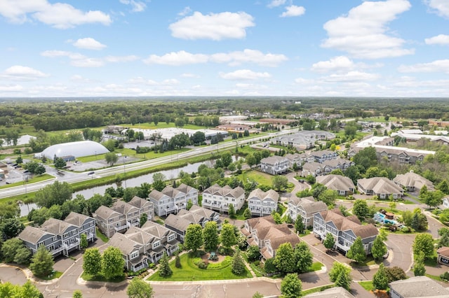 677 Sandstone Cir, Orono, MN 55356 - aerial perspective of suburban area with a nearby body of water