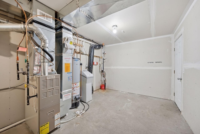 17641 69th Pl N, Maple Grove, MN 55311 - utility room with gas water heater and heating unit