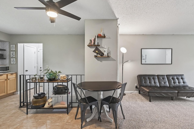 800-802 Parkview Ln, Champlin, MN 55316 - dining room with ceiling fan and a textured ceiling