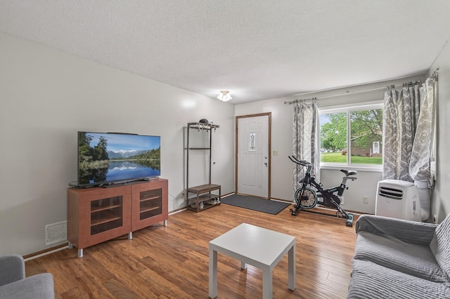800-802 Parkview Ln, Champlin, MN 55316 - living area with wood finished floors and a textured ceiling