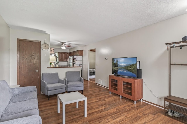 800-802 Parkview Ln, Champlin, MN 55316 - living area with wood finished floors and ceiling fan