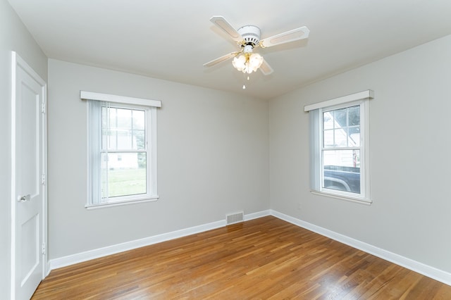1007 12th Ave NE, Rochester, MN 55906 - spare room with light wood-type flooring, healthy amount of natural light, and ceiling fan