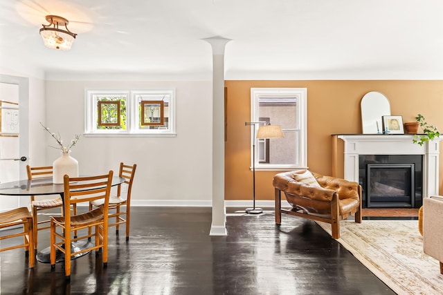 3615 33rd Ave S, Minneapolis, MN 55406 - dining room with wood finished floors and a fireplace with flush hearth