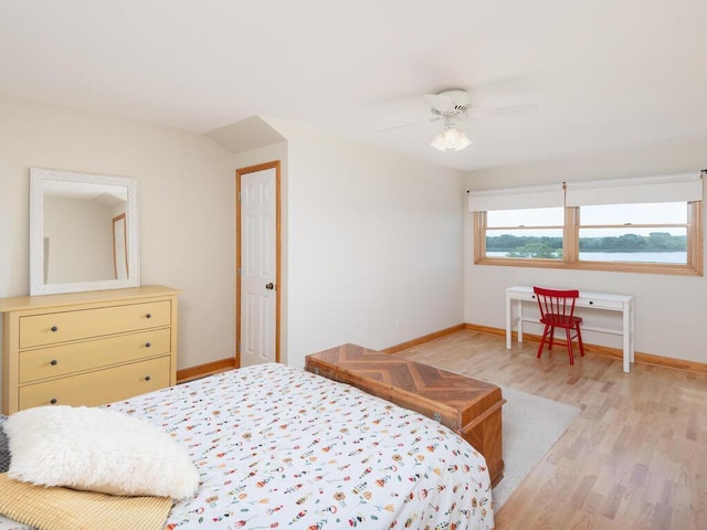 68749 195th St, Darwin, MN 55324 - bedroom with light wood-type flooring and a ceiling fan