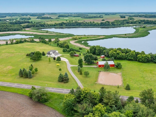 68749 195th St, Darwin, MN 55324 - aerial view of sparsely populated area with a nearby body of water