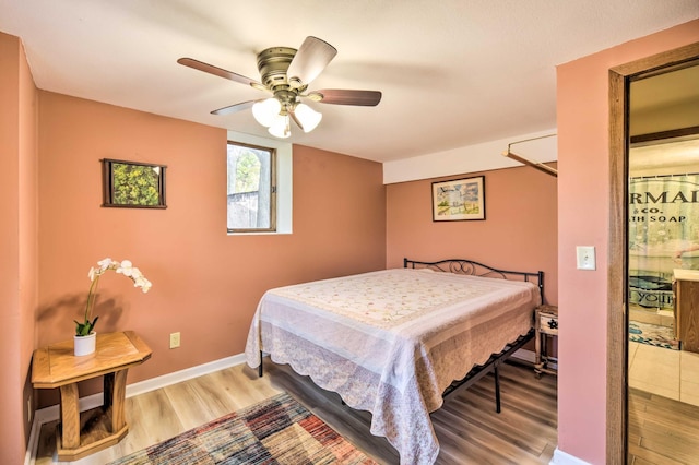 1952 75th Ave, Dresser, WI 54009 - bedroom with wood finished floors and a ceiling fan