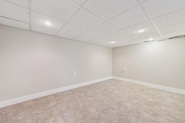 4105 31st Ave S, Minneapolis, MN 55406 - empty room featuring recessed lighting, carpet flooring, and a drop ceiling