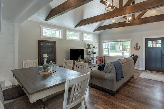 21865 512th Ln, Mcgregor, MN 55760 - dining area featuring wood finished floors and a chandelier
