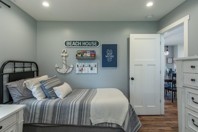 21865 512th Ln, Mcgregor, MN 55760 - bedroom featuring recessed lighting and dark wood-style flooring