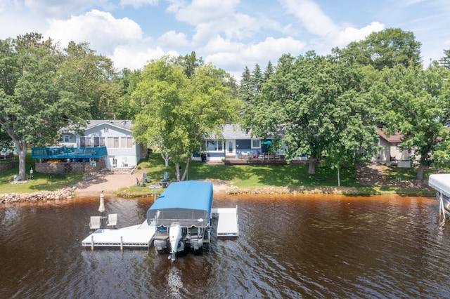 21865 512th Ln, Mcgregor, MN 55760 - dock area with a water view and a lawn