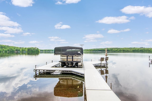 21865 512th Ln, Mcgregor, MN 55760 - dock area featuring a water view and boat lift