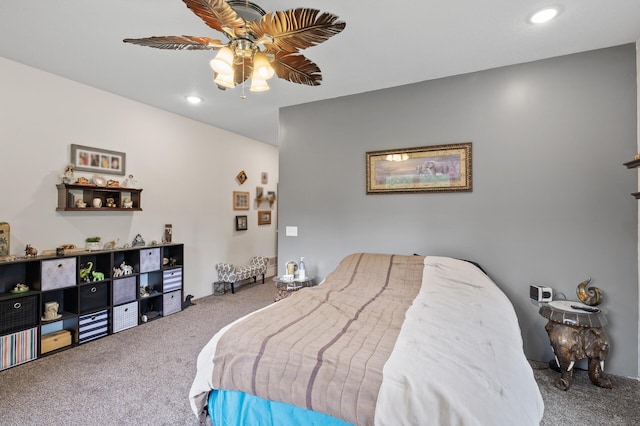 18981 247th Ave NW, Orrock Twp, MN 55309 - bedroom with carpet, ceiling fan, and recessed lighting