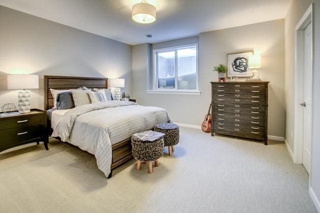 18210 102nd Pl N, Maple Grove, MN 55311 - bedroom featuring light carpet and baseboards