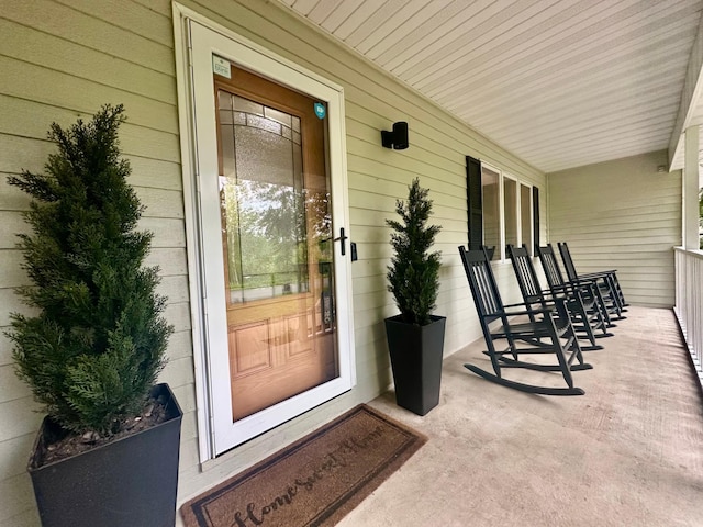 18224 Flanders St NE, East Bethel, MN 55092 - doorway to property featuring a porch