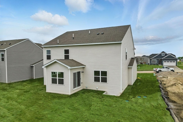 19391 Clearwater Loop, Farmington, MN 55024 - rear view of house featuring a yard, roof with shingles, and a residential view