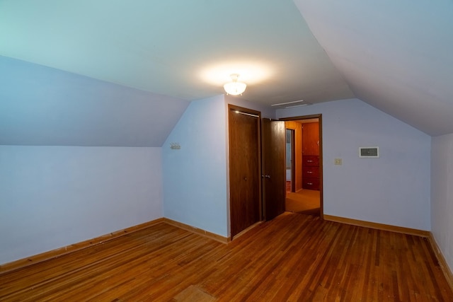 208 Lincoln St SW, Mapleton, MN 56065 - additional living space featuring vaulted ceiling and wood finished floors