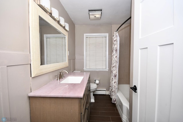 1253 3rd St N, Fargo, ND 58102 - bathroom featuring vanity and shower / bathtub combination with curtain