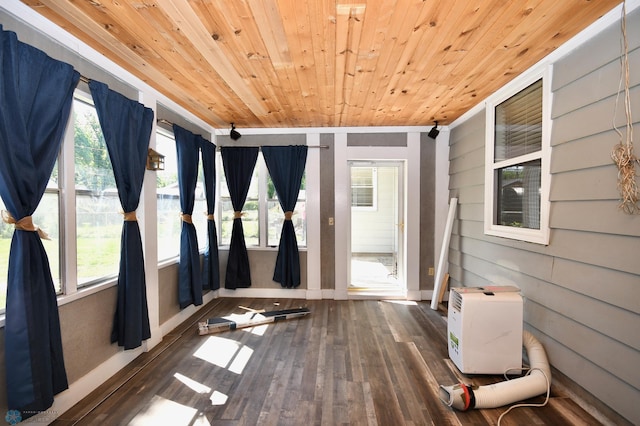 1253 3rd St N, Fargo, ND 58102 - spare room with wood ceiling, healthy amount of natural light, hardwood / wood-style flooring, and wood walls