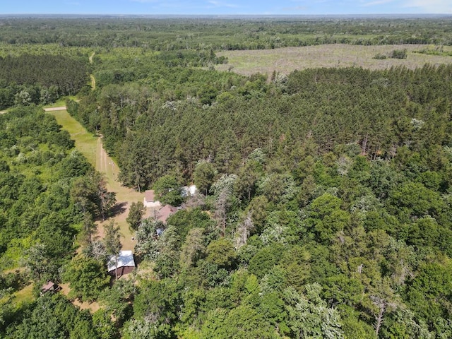 2750 330th St, Sterling Twp, WI 54840 - aerial view of property and surrounding area with a forest