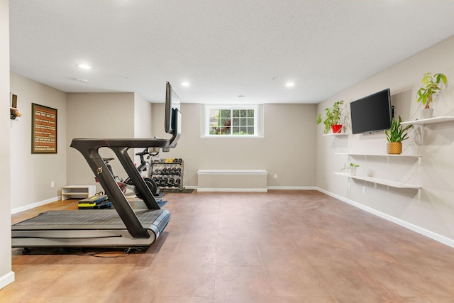 7742 Madelyn Creek Dr, Victoria, MN 55386 - workout room featuring recessed lighting