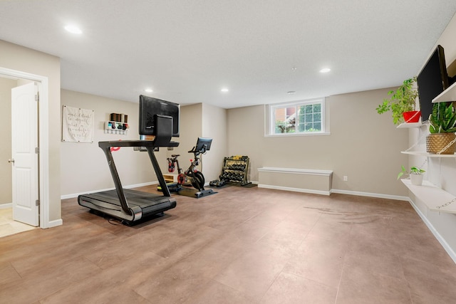 7742 Madelyn Creek Dr, Victoria, MN 55386 - workout room featuring recessed lighting
