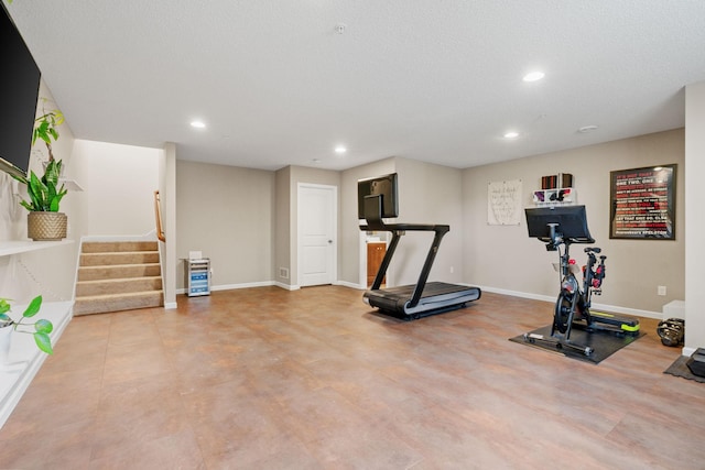 7742 Madelyn Creek Dr, Victoria, MN 55386 - workout area with recessed lighting and baseboards
